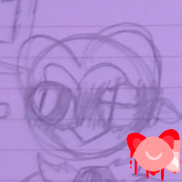 censored jen with censored behind her. there's broken hearts and an eye around her (body horror and gore warning)