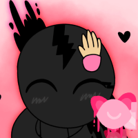 yami being petted by jen with hearts surrounding him! there's a tomodachi screenshot that's based on it on the right side