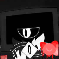 immerse with a heart covered in blood in his hand. the text in the background says (from left to right): i don't feel anything except remorse. humans are complicated. you can't love. can i change? and machines are gods. (gore warning)