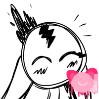 a doodle of jen and yami chatting!! there's a love sphere next to jen