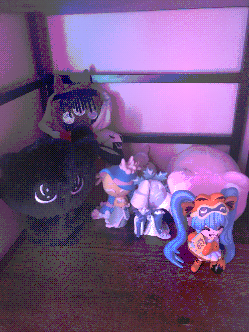 gracie and the one who waits plushies along with my youtooz figures