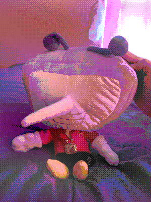 tenna plushie on my bed